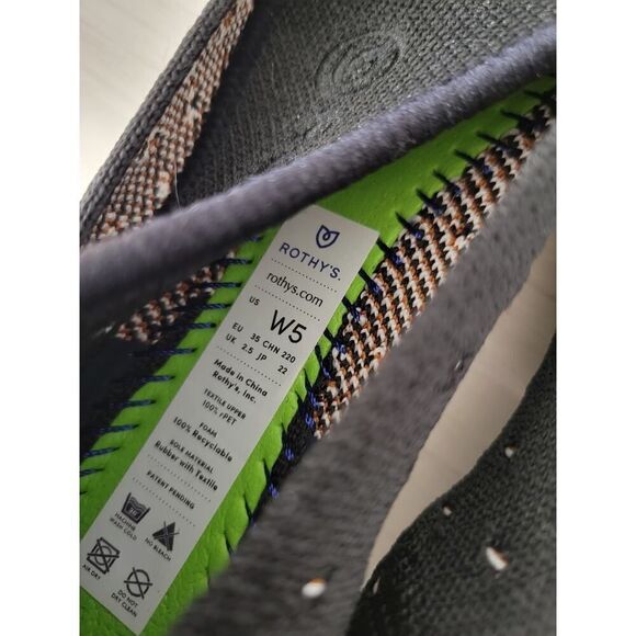 Rothy's The Point Ivory Dot Womens 5 Black Polka Dot Knit Ballet Flats Shoes - Picture 7 of 7